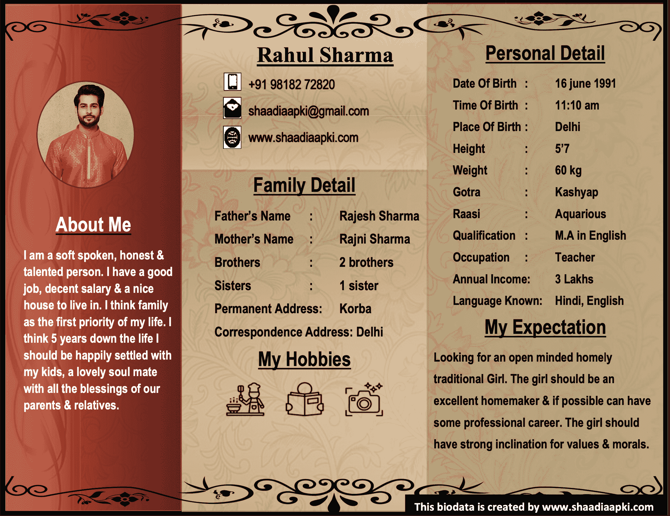 Bio20 Dark Wooden Background With Profile Pic In Landscape Mode 1