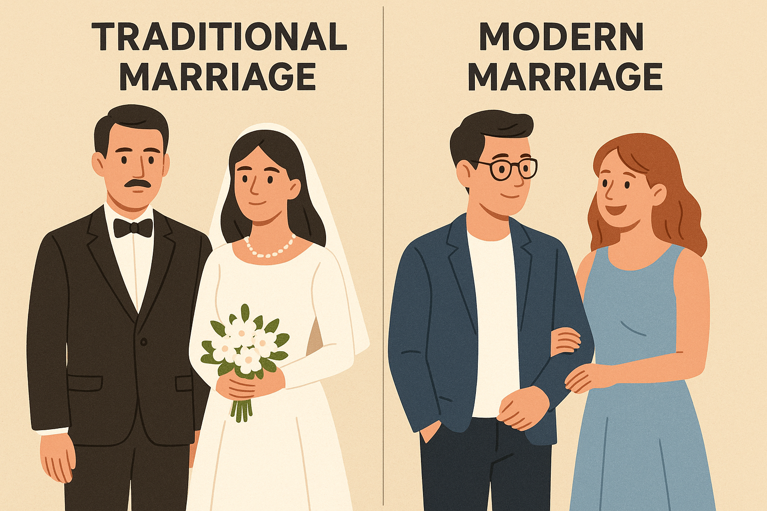 How Traditional marriage differs from Modern marriage